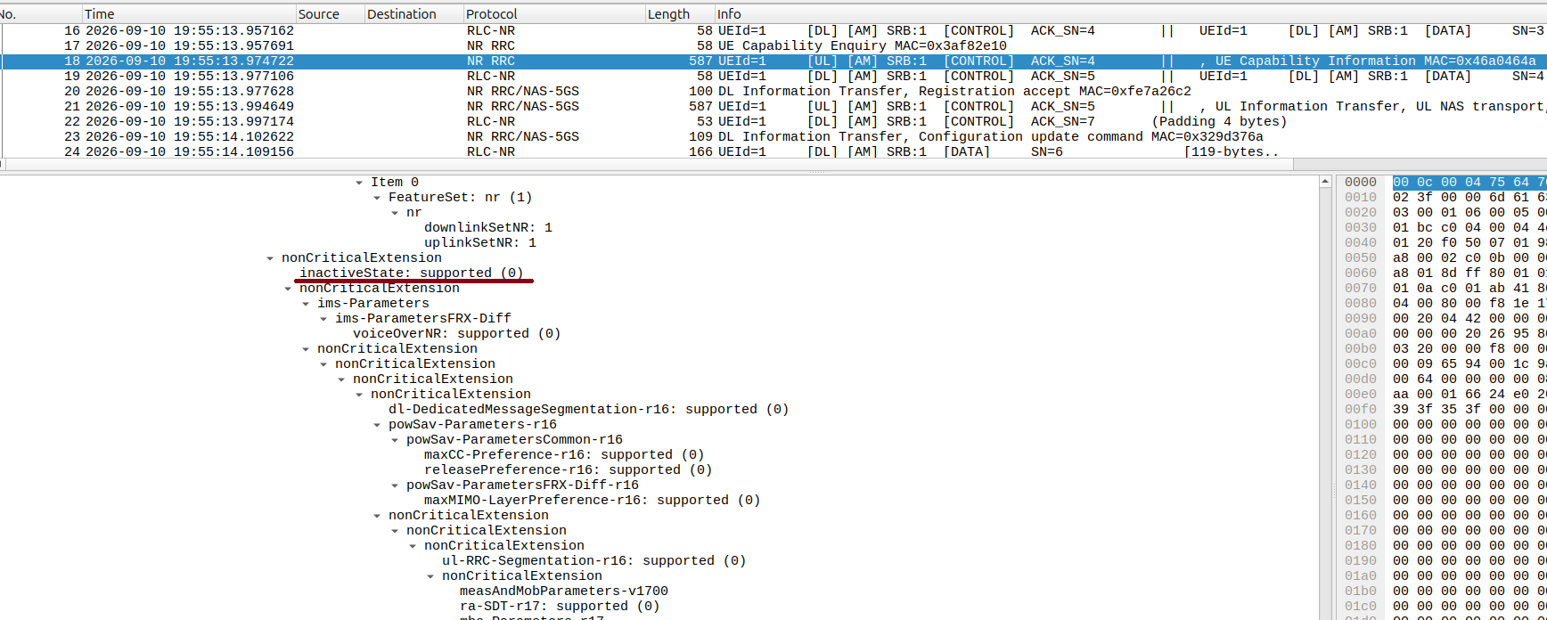 UECapabilityInformationInactiveStateSupported
